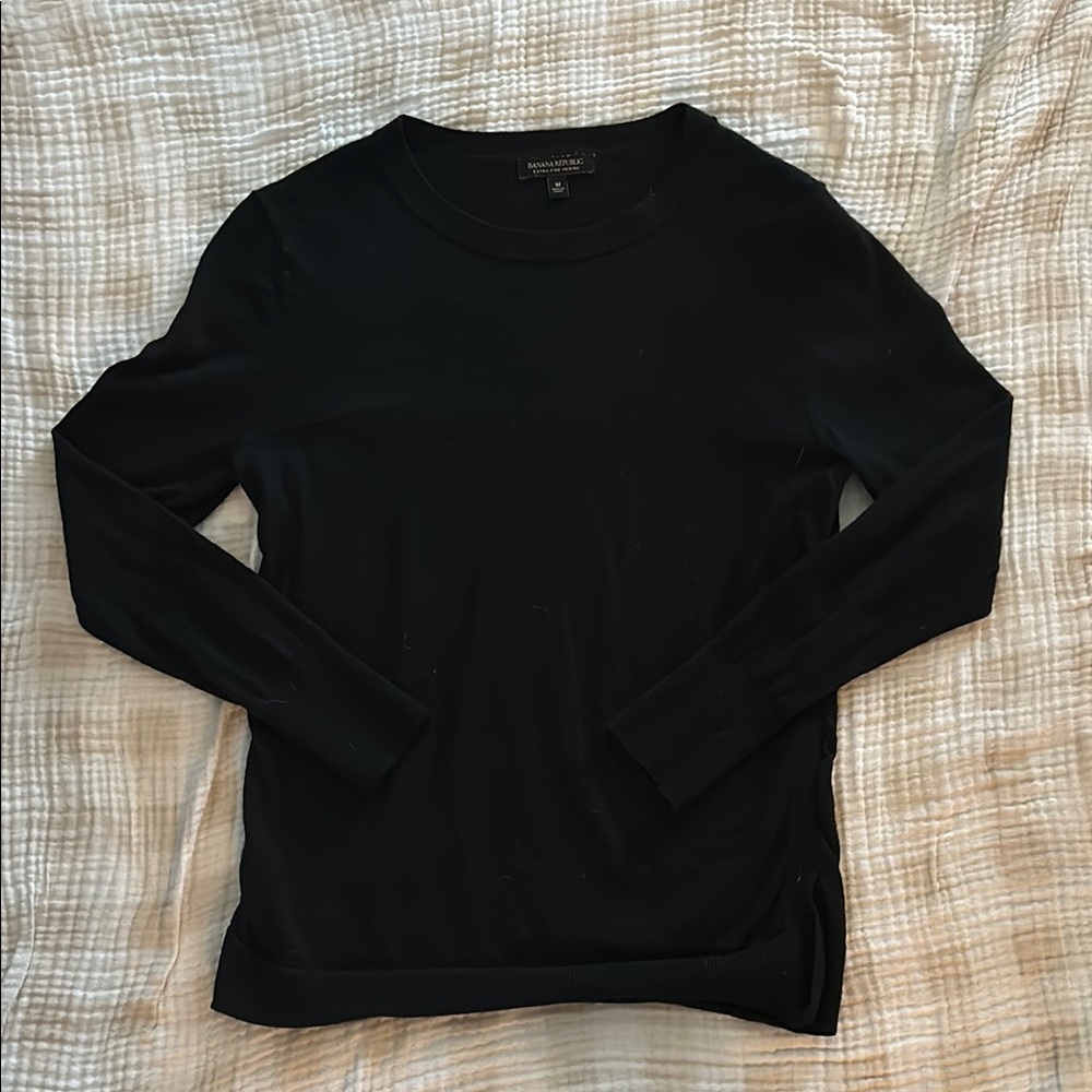 Banana Republic - Black Extra Fine Merino Sweater
